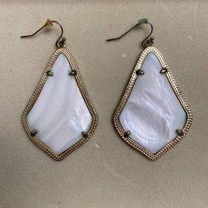 White pearl Kendra Scott earrings